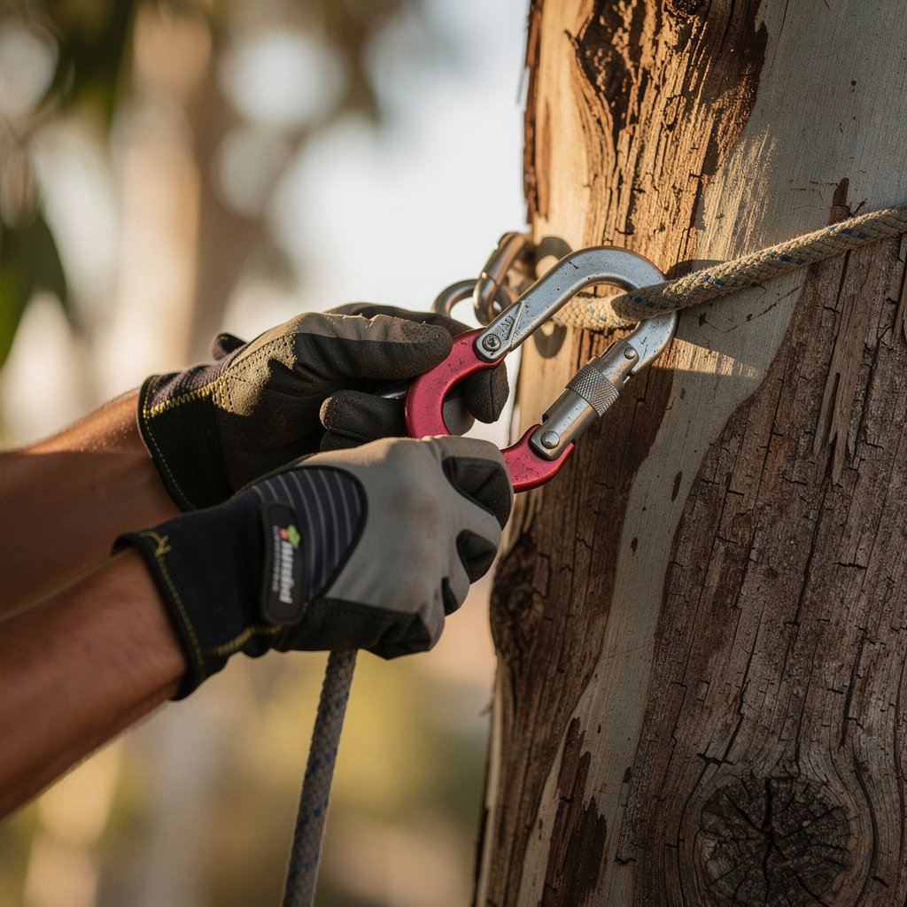 Urban Tree Care Inc. certified arborist demonstrating sustainable and safe tree care practices in Southern California